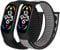 Tiptops Nylon Armbänder Kompatibel für Xiaomi Mi Band 7 6 5(NFC) 4 3 Band/Amazfit Band 5 Band, Atmungsaktiv Bequem Geflochten Verstellbar Nylon Sport Solo Loop Ersatz Armband für Mi Band 7