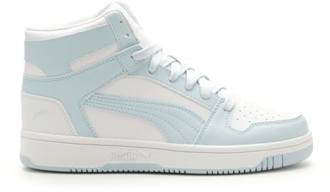 PUMA Shoes Damen Rebound Layup Mid Schuhe, White-ICY Blue, 43, 41 EU