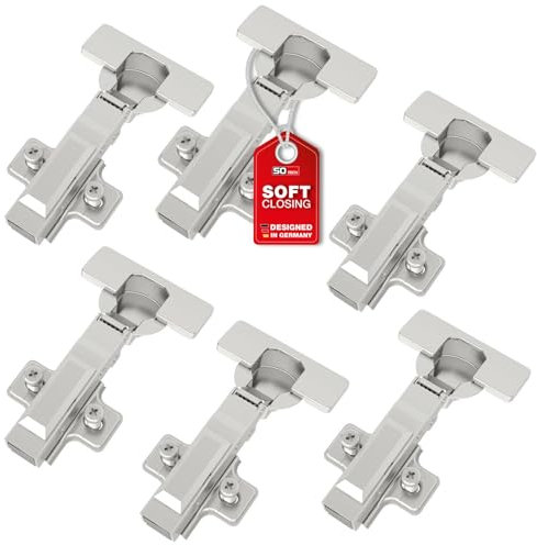 SOTECH-SMOOTH Charnière à boîtier T45 avec Softclose standard charnières de porte avec amortisseur avec angle d'ouverture de 105°, boîtier Ø 35 mm (6 pièces/butée d'angle)