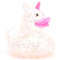 Duckshop I Badeente Einhorn Glitzer I Quietscheente Unicorn L: 9cm I inkl. Quietscheentchen-Schlüsselanhänger im Set I Geschenk für Märchen-Fans I Präsent Sammler