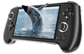 Kisss RG556 5.48-Inch Android Handheld Game Console, Portable Retro Game Console Without games, 4+128G/Black Without games, Retro Video Gaming Player for Adults Kids Boys