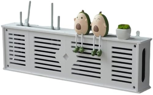 SenhE Regal für Kabellose WLAN-Router, Große Aufbewahrungsbox für Kabellose Router, Wandhängende Router-Zäune, WiFi-Multimedia, Dekorative Abdeckung, Wandregal für Büro und Zuhause