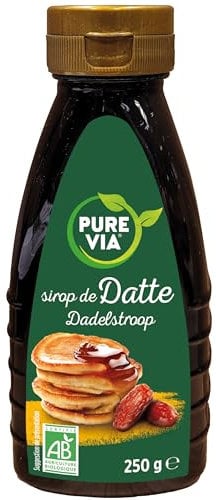 Pure Via Bio Sirop de Datte - 250g - une alternative au sucre 100% d’origine naturelle