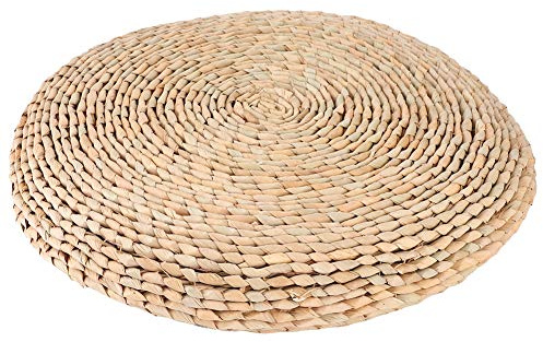 Gewebter Pouf Tatami-Sitzkissen für Yoga, Balkon, Erkerfenster, Dekoration, 40 x 40 x 6 cm, handgefertigt, gewebter Stroh-Pouf, Bodensitzkissen