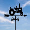 YXCMD Traktor-Wetterfahne mit Pfeil, Wetterfahne aus Edelstahl, satiniertes Schwarz, Windfahne, Ornament, Windrichtungsanzeiger, Gartenmast, Wetterhahn, Messwerkzeug, Art Deco