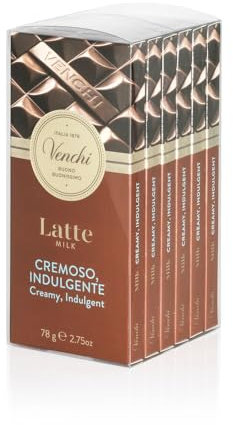 Venchi - Kit di 6 Tavolette Latte Assortite, 468 g - Senza Glutine - Idea Regalo