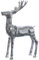 Brandsseller Dekofigur Hirsch ca. 25x18x6 cm Rentier Skulptur Dekoration Weihnachten Winter Silber