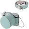 VOVMOEYA Protective Camera Case Kit for Fujifilm XM5 Mirrorless Camera,for Fuji XM5 Half Case Fuji X-M5 Camera Cover with Front Lens Cap with Shoulder Strap-Blue