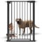 Venture Q-Fix 110cm, 73-80cm wide pressure fit baby gate extra tall safety gate for stairs. Easy Assembly Toddler and pet safety gate. 90° two way open, auto close. (BLACK, QFIX GATE 73-80)