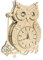 AYUNJIE Kinder pädagogische kreative hölzerne Eule Uhr handgefertigt DIY stereoskopische Anhänger Uhr Kinder 3D Puzzle Puzzle Dekompression Montage Spielzeug