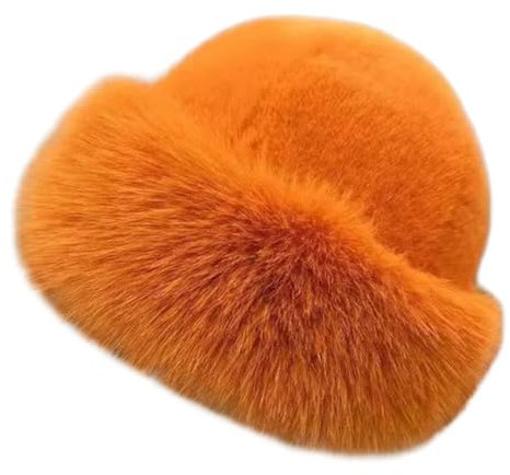 Queenbox Fischerhut aus Kunstfell, modischer Fischerhut aus Plüsch, Flauschige Fischermütze, Flauschiger, Warmer Winter-Anglerhut für Frauen und Mädchen