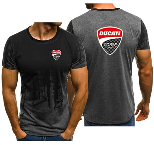 Tshirt Herren DU.CA.Ti, Schnelltrocknendes Fitness Kleidung, Regular Fit Kurze Hülsen Kurzarmshirt, Herren(Multicolor 1_Xxl)