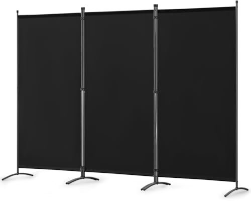 Angel Living Paravent Sichtschutz Balkonbespannung Balkonsichtschutz Paravent Raumteiler Trennwand (Schwarz, 243x180cm)