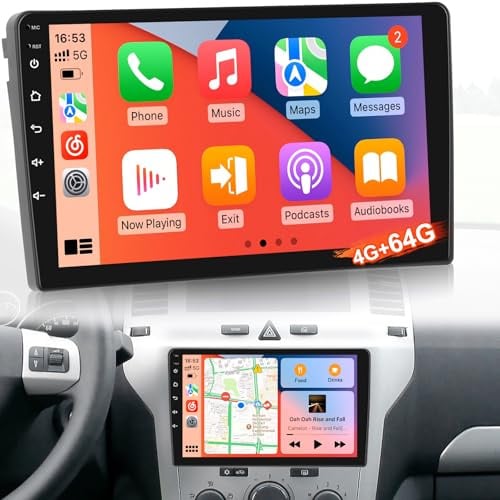 4+64G Autoradio Android per Opel Zafira Astra 2005–2014, CarPlay e Android Auto wireless, Display touch 9 pollici, WiFi 6, Navigazione GPS, DSP + Telecamera posteriore