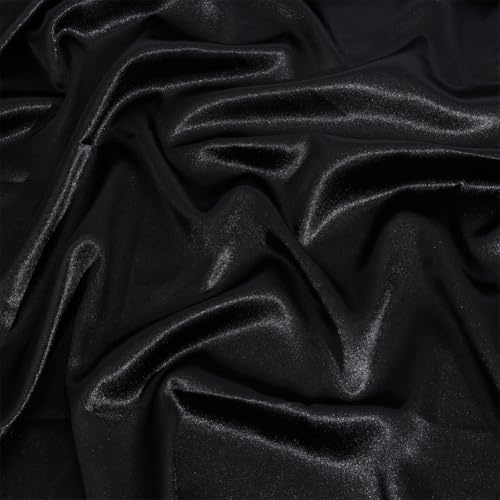 WEBEEDY Satin Photography Backdrop Silk Glossy Fabric Backdrops Double Side Black Satin Fabric for Photoshoot Studio Crafts Jewelry Photography Background Sewing Decoration Backdrop,150x100cm