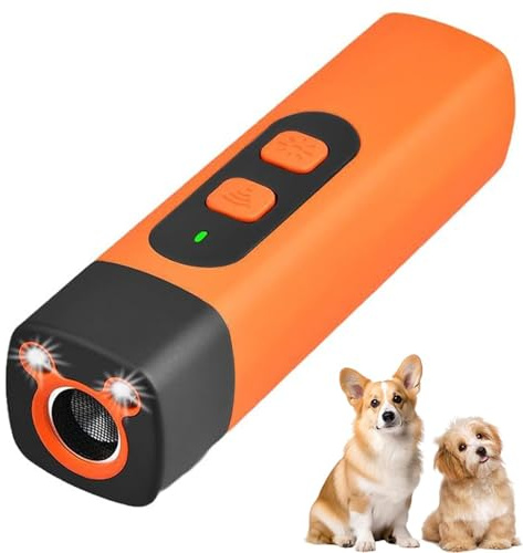 Anti-Bell-Gerät für Hunde,Ultraschall-Abschreckungsgerät gegen Hundebellen,10 m wasserdichte LED-Bellkontrolle für drinnen und draußen,Wiederaufladbar Ultraschall-Bellstopper drinnen draußen (1pc-b)