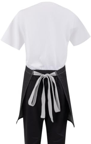 Southside Bistro Apron Denim Black 700mm x 430mm Kitchen Cooking Baking Catering