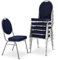 MACOShopde by MACO Möbel Raburg Stapelstuhl 6er Set David - stabil bis 150 kg in BLAU, Gewerbequalität + stapelbar für: Konferenz, Seminar, Wartezimmer, Bankett, Behörde, Schule/Uni & Gastro/Hotel