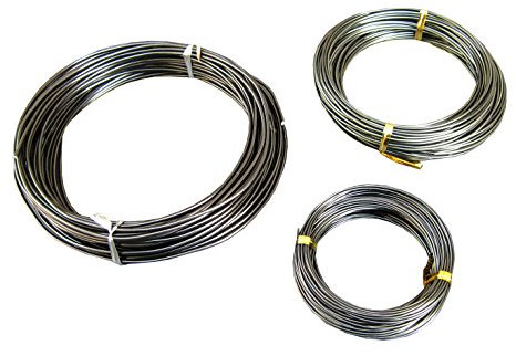 150Feet alluminio anodizzato per addestramento di bonsai filo 3-Starter Set, multiuso Crafting fai da te Fascette, qualità alu Tie Wire 3 Size Pack (nero)