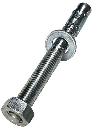 5x Lumonic Anclaje para cargas pesadas M12 x 115 Galvanizado I Para uso como anclaje metálico, anclaje de perno, anclaje de rayo I Diversos tipos de inst