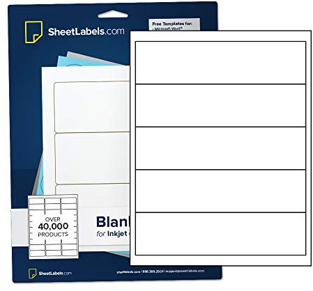 Water Bottle Labels - Printable - from SheetLabels.com, 2 x 8, Laser or Inkjet Printable, Easy to Peel, 500 Labels - 100 Sheets