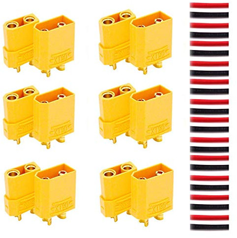 RUNCCI-YUN 6 Paar XT-90 Connector Männlich Weiblich Rundstecker Stecker für RC Lipo Akku
