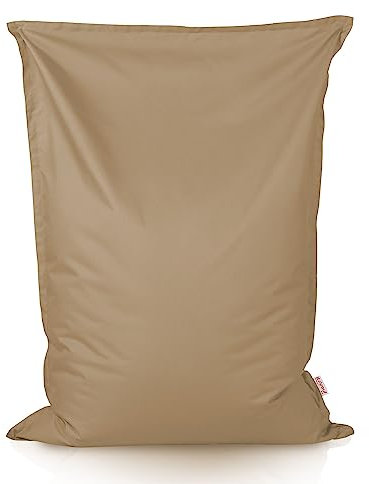 Italpouf Sitzsack XL Riesensitzsack, Sitzkissen, Indoor & Outdoor, Sitzsack Sessel für Kinder, EPS Perlen Füllung, Abnehmbarer Bezug, Waschmaschinenreinigung, Wasserdicht, Beige