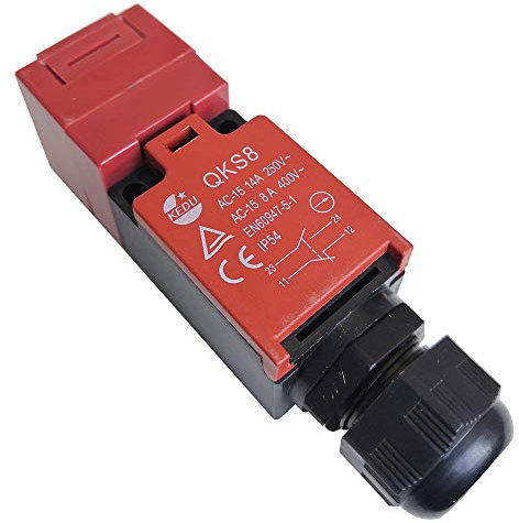 KEDU Sicherheit Schlüsselschalter NC NO Zweipolig Maschine Verriegelung Türschalter 250V/400V QKS8, 2-Pack (F3, M20)