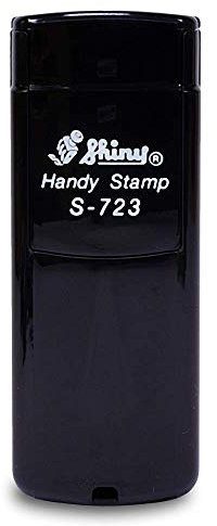 Personalisierbarer Taschenstempel Shiny S-723 ca. 18 x 47 mm in schwarz, mit eigenem Text, Logo oder Adresse selbst gestalten, Pocket Stamp