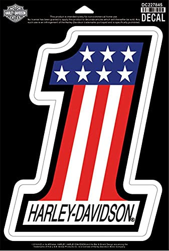 Harley-Davidson Aufkleber #1 Rot-Weiß-Blau groß
