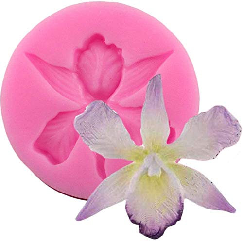 Süße sehr kleine kreative Orchidee Blume Silikon Form Cymbidium für DIY Kuchen Fondant Backen Keks Tablett 3D harte Süßigkeiten Desserts Tropfen Kleber Dekor Werkzeug