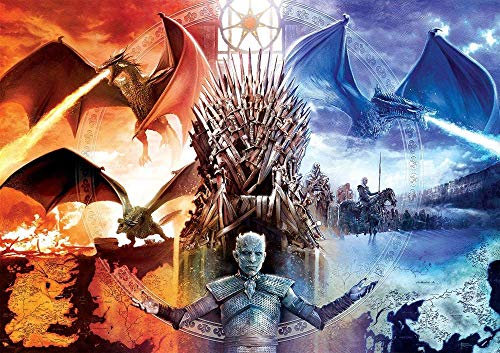 XiuTaiLtd Game of Thrones-Fire Und Ice-1000-Teiliges Puzzle, Mehrfarbig, 75 X 50 cm, Freunde