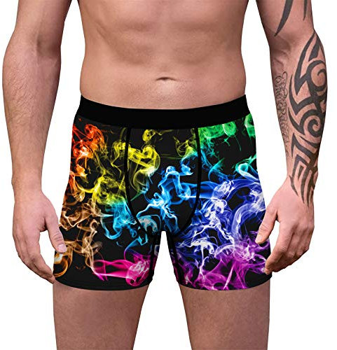 Dasongff Herren Basic Boxer Boxershort Unterhose Lustige Weihnachten Drucken Unterhosen Trunks Unterwäsche Bunt Retroshorts Men's Underwear Männer Hipster Modal Unterwäsche