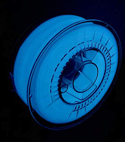 Devil Design | Filament | PLA Glow in the dark blue - leuchtend blau | 1.75 | 1kG | für Anfänger und Fortgeschrittene | Top Haftung | wenig Stringing | leicht zu drucken