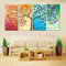 SXKJ Panneaux Art mural quatre saisons Art mural peintures sur toile imprimer arbre de vie photo sur affiche décor à la maison pour chambre décor à la maison-40x80cm 4 pièces sans cadre
