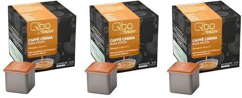 Tchibo Qbo Caffè Crema Buna Enteta Premium Kaffeekapseln, 81 Stück - 3x27 Kapseln (Caffè Crema, Intensität 04/10, mild-aromatisch), nachhaltig & aus 70% nachwachsenden Rohstoffen¹