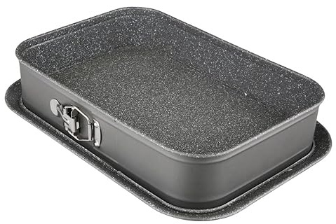 Altom Design Springform eckig 36 x 24 cm, Backform rechteckig mit Flachboden, Form antihaftbeschichtet, Kuchenform eckig