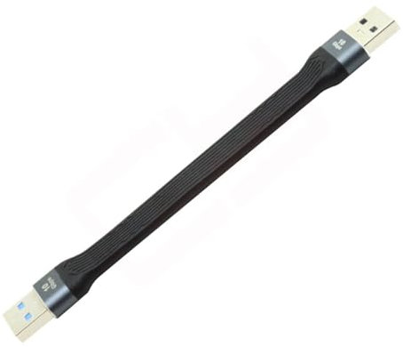 cablecc Câble de données USB 3.1 type A mâle vers USB 3.0 type A mâle plat et fin FPC 10 Gbit/s 13 cm pour ordinateur portable et ordinateur de bureau
