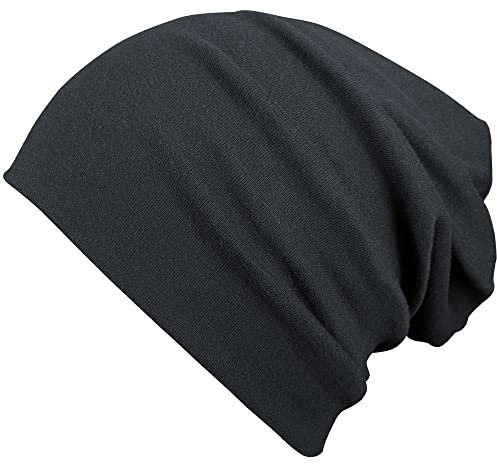 VIAUMBR Beanie Herren Damen Mütze Kopfbedeckung Haube Laufmütze Sportmütze Wintermütze Fahrradmütze unter Helm Radfahrer Laufen Winter Herbst Schwarz