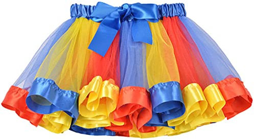 Zookey Damen Tutu Tüllrock Lagen Tütü Rock Adult Teen Tüll Tutu Röck Kurze Elastische Ballett Tanzrock Festival Costume Rave Outfit