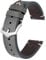 BISONSTRAP Uhrenarmband für Herren, Handgefertigte Stiche Leder Armband, Schnellverschluss, 20mm, Grau mit Silberner Schnalle