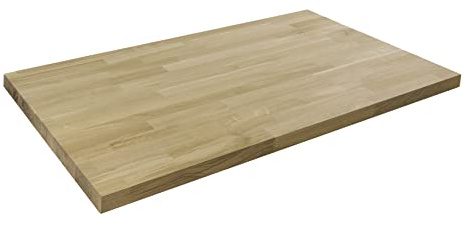 domli Solid Wood Oak Office Desk Top | 1500mm x 800mm x 40mm | Premium European Wooden Rectangular Tabletop | Timber Worksurface Large Tabletop Worktop Desktop Countertop