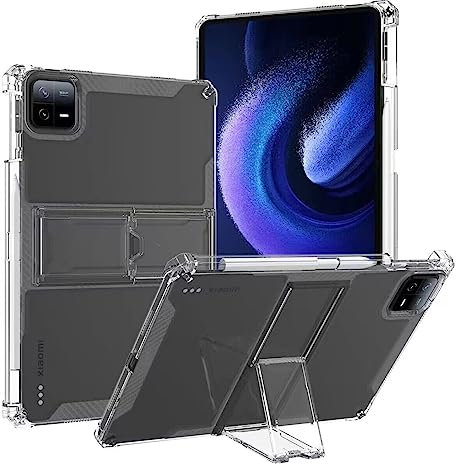GEJEFA Funda para Xiaomi Pad 6/Xiaomi Pad 6 Pro, [Soporte Plegable][Portalápiz] Ultrafina Flexible Silicona TPU Carcasa con Esquinas Reforzadas para Xiaomi Pad 6 Pro