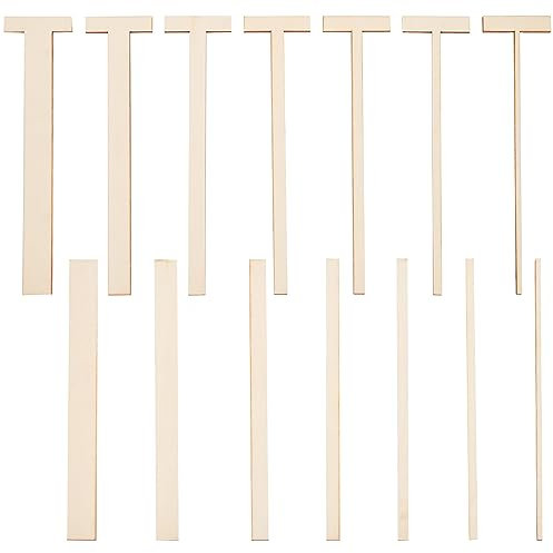 BENECREAT 14 Stück Holz-Buchbindewerkzeuge, Handwerkzeuge Aus Holz Lange Und T-Förmige Und Gerade Kanten Für Bücher Mit Rücken, Doppelte Abdeckungskonstruktion, Albumcover