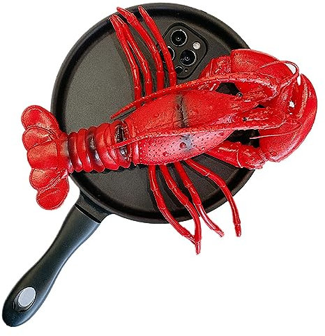 Zureto Frying Pan Phone Case, Funny Creative Pan, Series 2023 Fashion Trend Bumper Protective Case (for iphone 12promax, Lobster)
