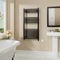 Warmehaus Electric Heated Towel Rail Curved Black Bathroom Towel Radiator 1200x600mm - 600W