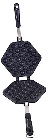 LIFKOME Aluminiumlegierung Eierwaffelform Leicht zu Reinigen Doppelseitige mit 30 Löchern für Gasherd für Haushalt und Teeladen