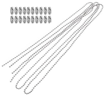 Mikikit 40 Cm Lange Zugkettenverlängerung Stahl-20-Stecker-Perlenkugel-Zugschalter-Kettenverlängerung Für Deckenventilator-Leuchtenleuchte