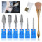 Raxfekro 6 piezas de fresa de uñas, fresa de uñas, puntas profesionales de diamante, cutículas para manicura, pedicura, aleación de acero de tungsteno, puntas de taladro de uñas