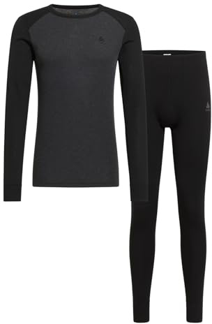Odlo Active WARM Special Set, Black Black - Dark Grey Melange - M